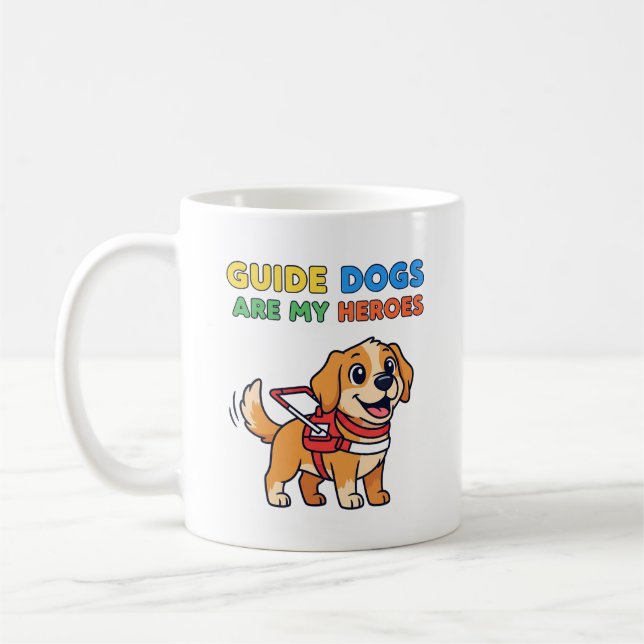 Caneca De Café Cães-guia são meus heróis (Esquerda)