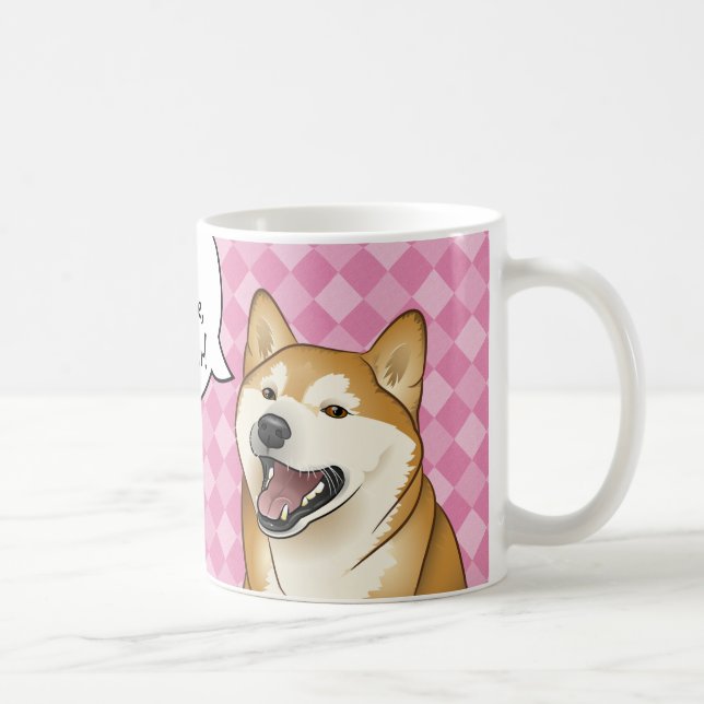 Caneca De Café Cães japoneses felizes de Shiba Inu os "são amor " (Direita)
