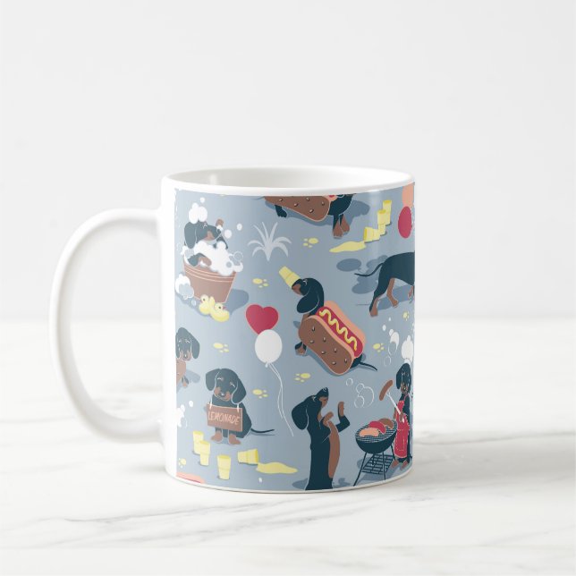 Caneca De Café Cães quentes e lêmonadas Cão de Verão (Esquerda)