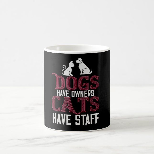 Caneca De Café Cães têm dono Gatos têm Funcionarios (Centro)