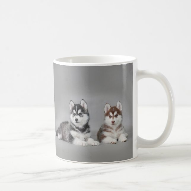 Caneca De Café Cãezinhos-de-casca-siberiana (Direita)