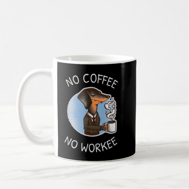 Caneca De Café Café amante café sem café sem trabalho dizendo (Esquerda)