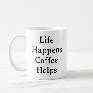 Caneca De Café Café Amante de Mug - A Vida Acontece Café ajuda na