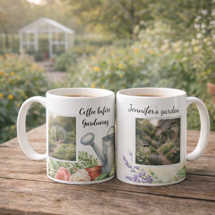 Caneca De Café Café antes da foto de jardinagem jardim pessoal
