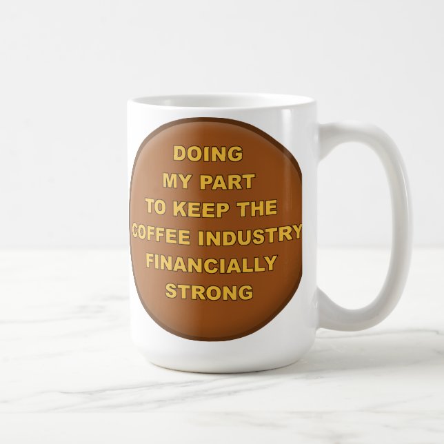 Caneca De Café Café Apoiante Engraçado Mug (Direita)
