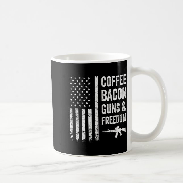 Caneca De Café Café Bacon Armas & Dom - Churrasco Grelha Arma Div (Direita)