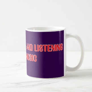 Caneca De Café Café bebendo e escuta música dos anos 80