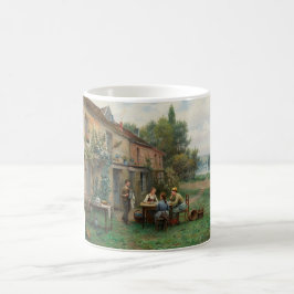 Caneca De Café Café bebendo no Jardim (Paisagem Francesa)