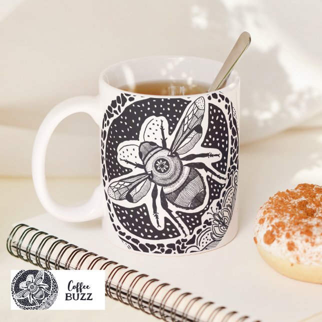 Caneca De Café Café Buzz Bumble Bee (Criador carregado)