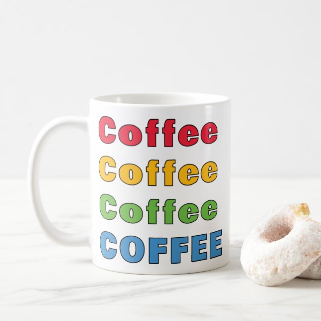 Caneca De Café Café Café (Com Donut)