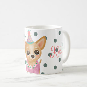 Caneca De Café Café Chihuahua bonito/chocolate quente Mug