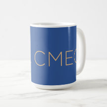 Café CMEC Mug - 15-oz, Programa 9, azul com pêsseg
