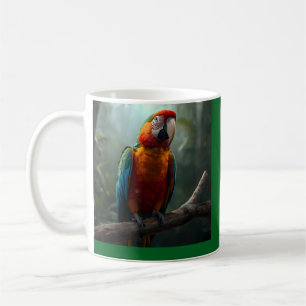 Caneca De Café Café Colorido Vibrante de Arara