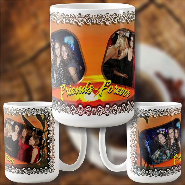 Caneca De Café Café com Amigos Para Sempre Pôr do Sol 2009 (Criador carregado)