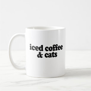Caneca De Café café com gelo e gatos