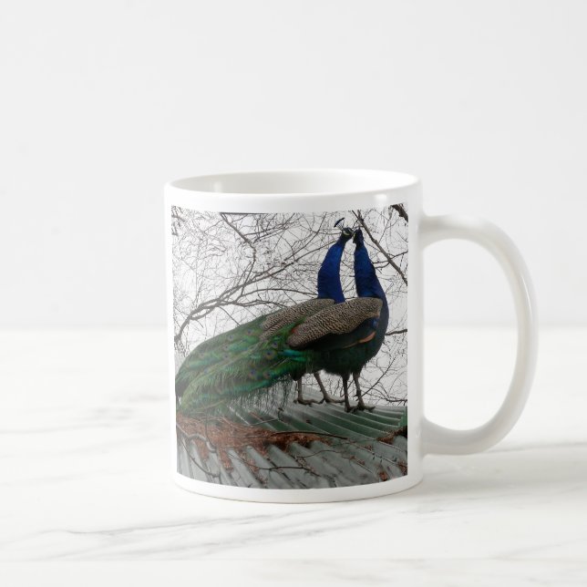 CANECA DE CAFÉ CAFÉ COM IMAGEM PEACOCK (Direita)