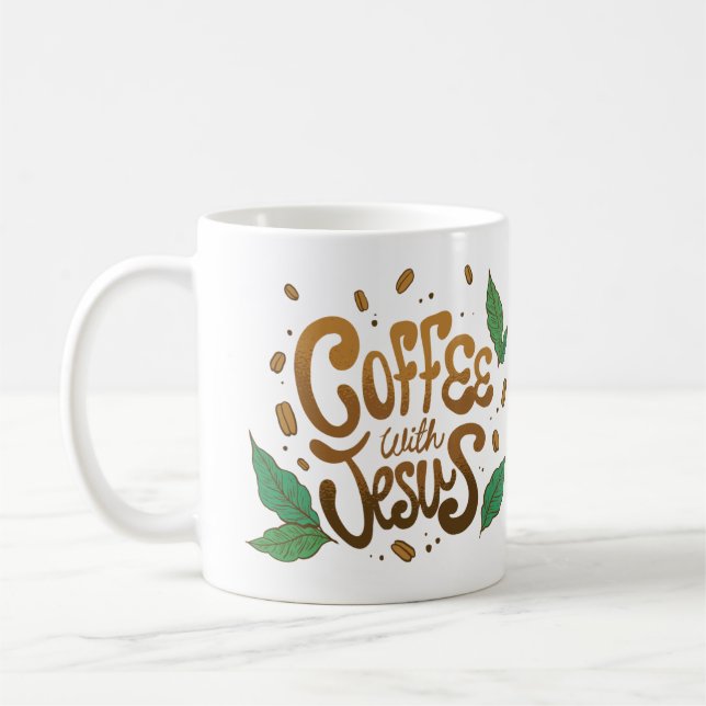 Caneca De Café Café com Jesus Coffee Mug (Esquerda)