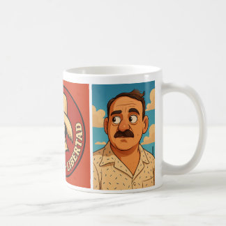 Caneca De Café Café com Luis Muñoz Marín. Caricatura