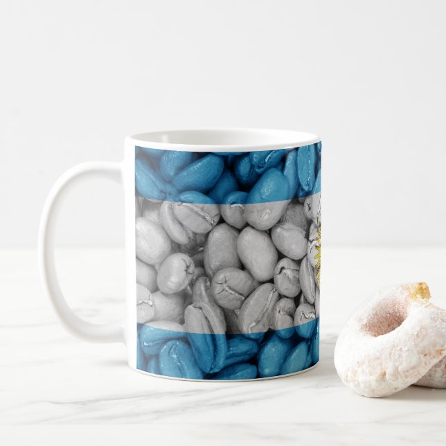 Caneca De Café Café com pavilhão da Argentina (Com Donut)