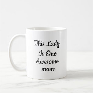 Caneca De Café Café com Rótulo Elegante "Uma Mãe Incrível"