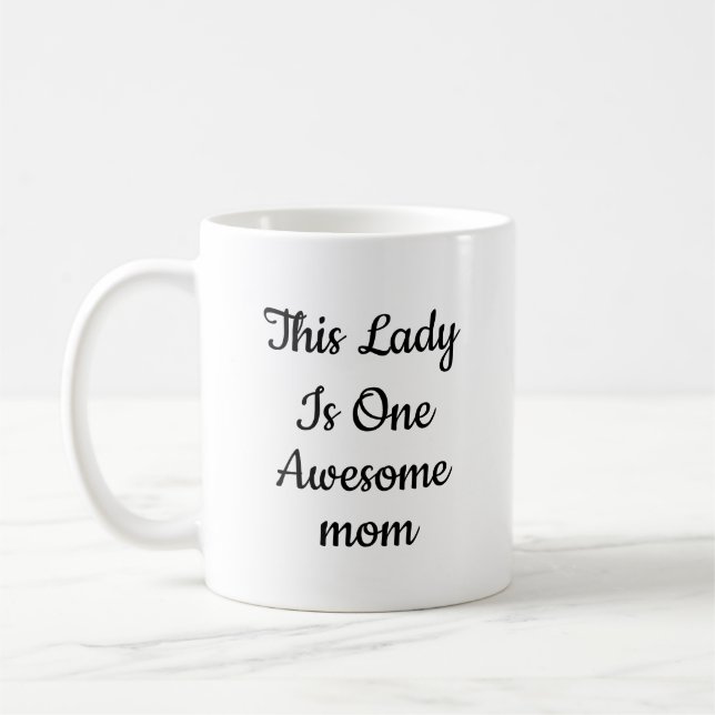 Caneca De Café Café com Rótulo Elegante "Uma Mãe Incrível" (Esquerda)