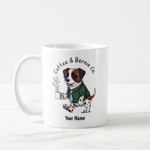 Caneca De Café Café com Terno de Negócios de Cachorro São Bernard