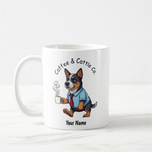 Caneca De Café Café com Terno de Negócios Engraçado do Cão de Gad