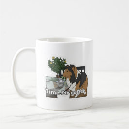 Caneca De Café Café com um sheltie
