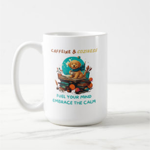 Caneca De Café Café & Conforto Livro do Golden Retriever
