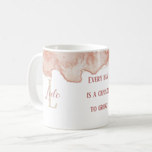 Caneca De Café Café Cor de Água Rosa de Afirmação Personalizada