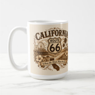Caneca De Café Café Corner da Rota 66 da Califórnia