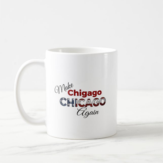 Caneca De Café Café Cup: Torne Chicago novamente (Esquerda)