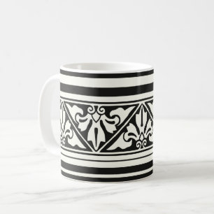 Caneca De Café Café da Borda Folha de Folha Preta e Gótica de Mar