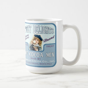 Caneca De Café Café da etiqueta do chocolate do cacau do vintage