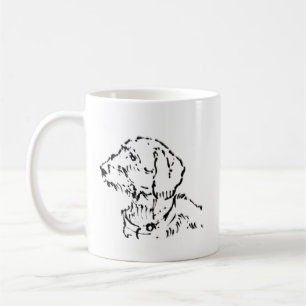 Caneca De Café Café da Mamãe do Cachorro Dachshund de Pelo Cabelu