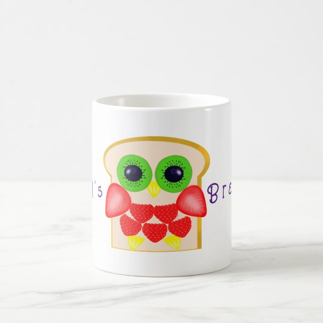 Caneca De Café Café da Mancha do Pão do Owl Fruta (Centro)