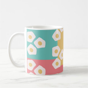 Caneca De Café Café da Manhã Colorido com Ovo Frito   Cozinha Bru