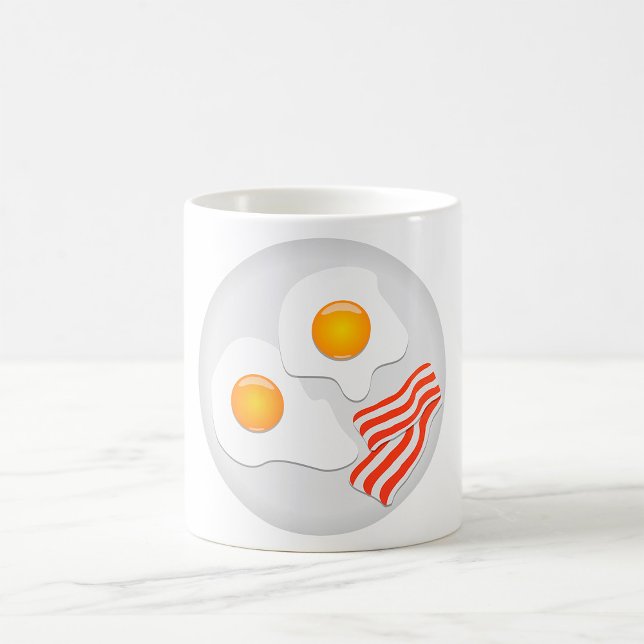 Caneca De Café Café da Manhã com Ovos Fritos e Bacon (Criador carregado)