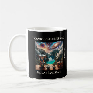 Caneca De Café Café da Manhã Cósmico – Paisagem Surrealista de Ga
