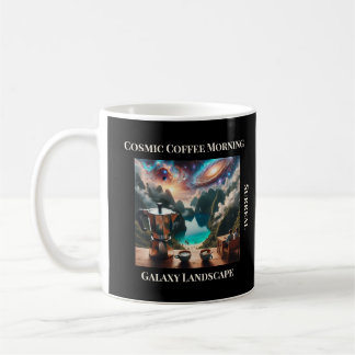 Caneca De Café Café da Manhã Cósmico – Paisagem Surrealista de Ga