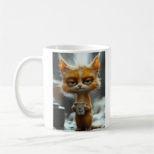Caneca De Café Café da Manhã de Gato Grumpy