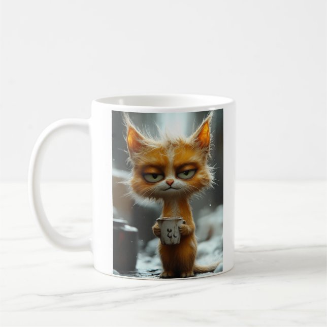 Caneca De Café Café da Manhã de Gato Grumpy (Esquerda)
