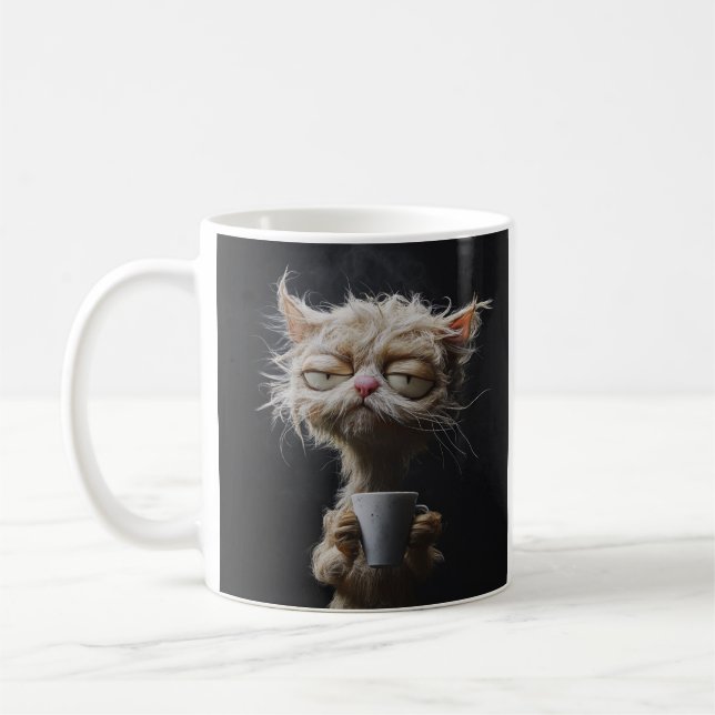 Caneca De Café Café da Manhã de Gato Grumpy (Esquerda)