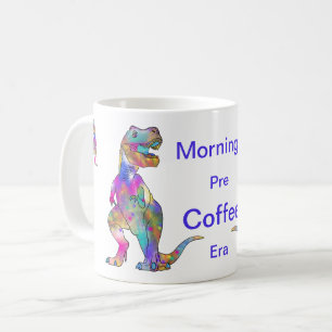 Caneca De Café Café da Manhã Divertido Dinossauro T Rex Psicodéli