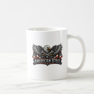 Caneca De Café Café de Águia de Aço Americana de Dois Lados