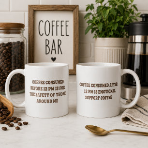Caneca De Café Café de Apoio Emocional para Viciados em Cafeína