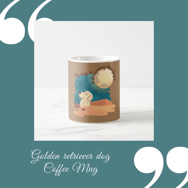 Caneca De Café café de cão de recuperação de ouros (golden retriever dog Coffee Mug by Hobinishop)