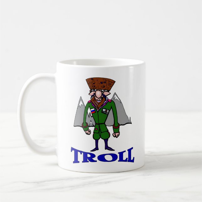 Caneca De Café Café de Cartoon de Troll Russo (Esquerda)