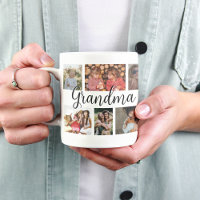 Café de Colagem de 12 Fotos da Vovó Personalizado