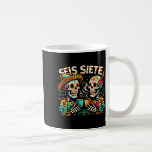 Caneca De Café Café de crânio de açúcar festa mexicana dia seis s
